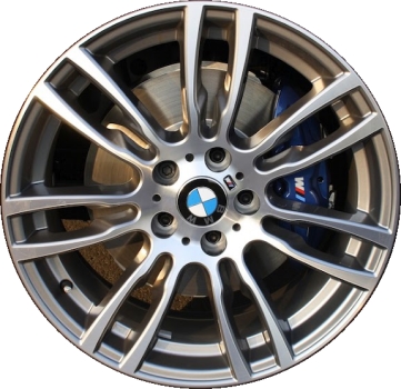 BMW 320i 2012-2018, 328i 2012-2018, 330e 2016-2018, 330i 2017-2019, 335i 2012-2015, 340i 2016-2018, 428i 2014-2016, 430i 2017-2020, 435i 2014-2016, 440i 2017-2020, ActiveHybrid 3 2013-2015 grey machined 19x8 aluminum wheels or rims. Hollander part number 71621, OEM part number 36117845882, 36117850020.