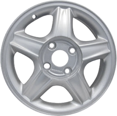 Acura CL 1997 powder coat silver 16x6 aluminum wheels or rims. Hollander part number ALY71672, OEM part number 42700SS8A01.
