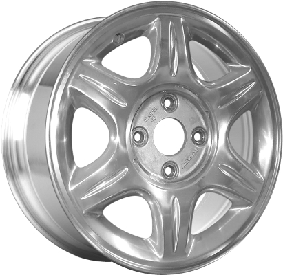 Acura CL 1997-1999 polished 16x6 aluminum wheels or rims. Hollander part number ALY71676U80/71689, OEM part number 08W16SY8200.