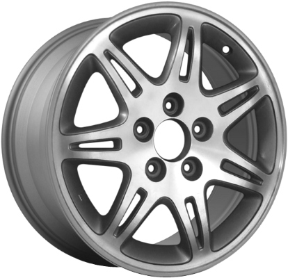 Acura TL 1999-2001 grey machined 16x6.5 aluminum wheels or rims. Hollander part number ALY71692U35.LC01, OEM part number 42700S0KA01.