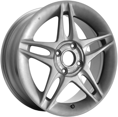 Acura Integra 1998-2001 powder coat silver 15x6 aluminum wheels or rims. Hollander part number ALY71703, OEM part number 08W15ST7280G.