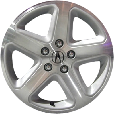 Acura CL 2001-2002 silver machined 17x7 aluminum wheels or rims. Hollander part number ALY71715, OEM part number 42700S3MA12.