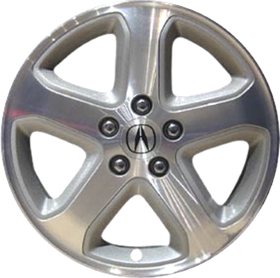 Acura TL 2002-2003 silver machined 17x6.5 aluminum wheels or rims. Hollander part number ALY63908U10/71719, OEM part number 42700S0KJ20, SOK7658.