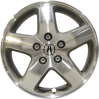 Acura CL 2003 grey machined 16x6.5 aluminum wheels or rims. Hollander part number ALY71727, OEM part number 42700S3MA41.