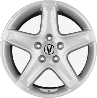 Acura TL 2005-2008 powder coat silver 17x8 aluminum wheels or rims. Hollander part number ALY71749/71811, OEM part number 42700SEPA31.