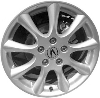 Acura TSX 2006-2008 powder coat silver 17x7 aluminum wheels or rims. Hollander part number ALY71750, OEM part number 42700SEAJ61, 42700SEAG31, 42700SECA91, 42700SECA92.
