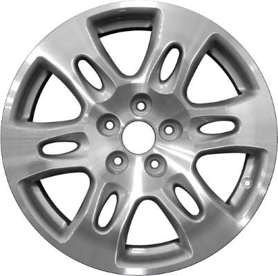 Acura MDX 2007-2009 silver machined 18x8 aluminum wheels or rims. Hollander part number ALY71759U10, OEM part number 42700STXA01.