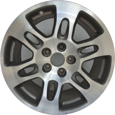 Acura MDX 2007-2009 dark grey machined 18x8 aluminum wheels or rims. Hollander part number ALY71759U35, OEM part number 42700STXA01.