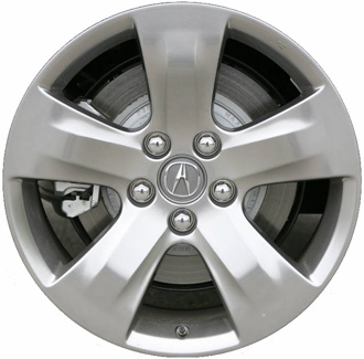 Acura MDX 2007-2009 powder coat hyper silver 18x8 aluminum wheels or rims. Hollander part number ALY71760, OEM part number 42700STXA12.