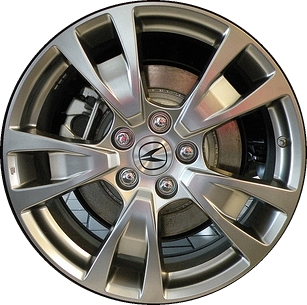 Acura TL 2009-2014 powder coat hyper silver 19x8 aluminum wheels or rims. Hollander part number ALY71788.HYPV4, OEM part number 42700TK5A52.