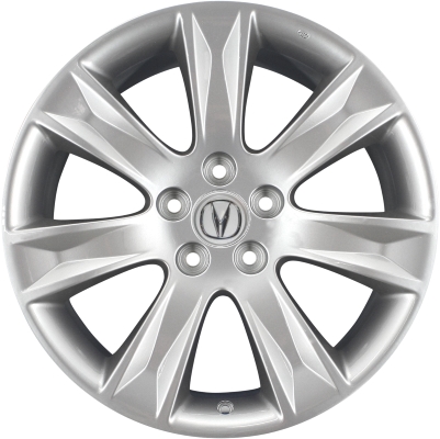 Acura MDX 2010-2013 powder coat silver 19x8.5 aluminum wheels or rims. Hollander part number ALY71794U20, OEM part number 42700STXA52.