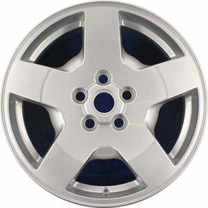 Land Rover LR3 2005-2007 powder coat silver 18x8 aluminum wheels or rims. Hollander part number ALY72189, OEM part number RRC500242MNH.