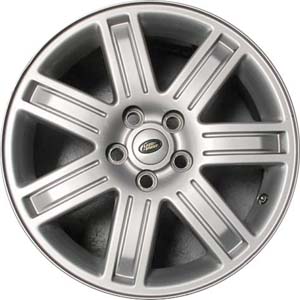 Land Rover Range Rover 2006-2009 powder coat silver 19x8 aluminum wheels or rims. Hollander part number ALY72198, OEM part number RRC502640MNH.