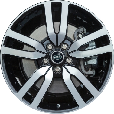 Land Rover LR4 2010-2016 black machined 20x8.5 aluminum wheels or rims. Hollander part number ALY72228U45, OEM part number LR023736.