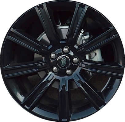 Land Rover Range Rover Evoque 2012-2019 powder coat black 20x8 aluminum wheels or rims. Hollander part number ALY72236U45, OEM part number VPLVW0071.