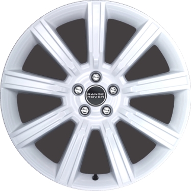 Land Rover Range Rover Evoque 2012-2019 powder coat white 20x8 aluminum wheels or rims. Hollander part number ALY72236U50, OEM part number VPLVW0074.