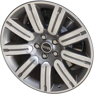 Land Rover Range Rover Sport 2012-2013 grey polished 20x9.5 aluminum wheels or rims. Hollander part number ALY72237U90, OEM part number LR030787.