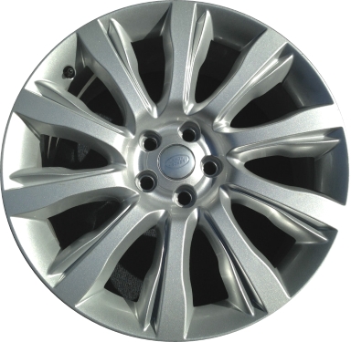 Land Rover Range Rover 2013-2017 powder coat silver 21x9.5 aluminum wheels or rims. Hollander part number ALY72246U20, OEM part number LR037746.