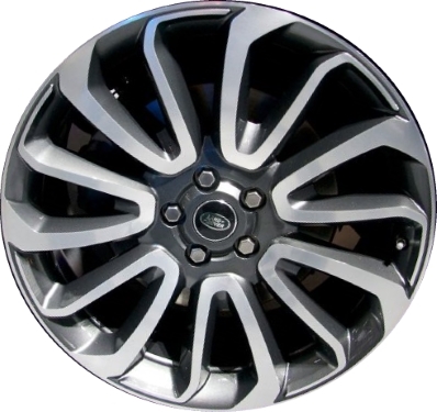 Land Rover Range Rover 2014-2022 charcoal polished or powder coat black 22x9.5 aluminum wheels or rims. Hollander part number ALY72250U/72284, OEM part number LR039141, LR052963, LR072343.