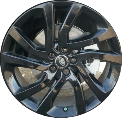 Land Rover Discovery Sport 2015-2021 powder coat black 20x8.5 aluminum wheels or rims. Hollander part number ALY72264U45, OEM part number LR064197, LR074095.