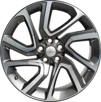 Land Rover Discovery 2020, Range Rover Sport 2018-2022 grey machined 21x9.5 aluminum wheels or rims. Hollander part number 72311U35, OEM part number LR099143.