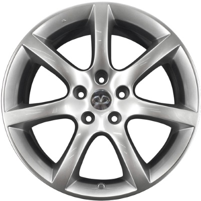 Infiniti G35 2003-2007 powder coat hyper silver 18x8 aluminum wheels or rims. Hollander part number ALY73672, OEM part number 40300AL425.