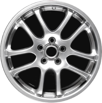 Infiniti G35 2005-2006 powder coat hyper silver 18x7.5 aluminum wheels or rims. Hollander part number ALY73682, OEM part number 40300AC725.
