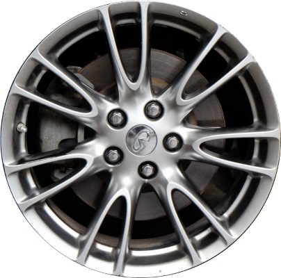 Infiniti G25 2011-2012, G35 2007-2008, G37 2009-2013 powder coat hyper silver 18x7.5 aluminum wheels or rims. Hollander part number 73694U, OEM part number D0300JK300.