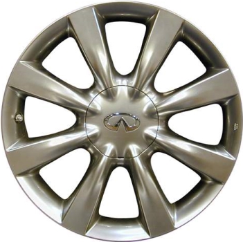 Infiniti EX35 2011-2012, EX37 2013, QX50 2014-2017 powder coat hyper silver 18x8 aluminum wheels or rims. Hollander part number 73700U78.HYPV2, OEM part number D03001BB4A.