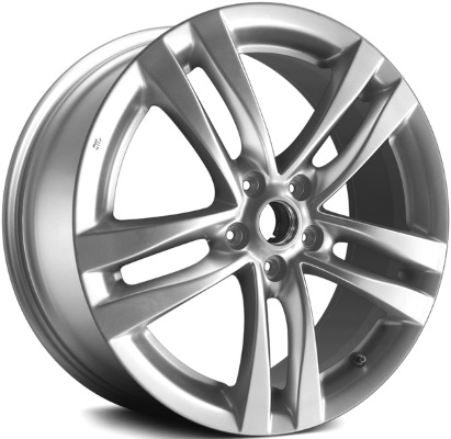Infiniti G37 2008-2010 powder coat silver 18x8 aluminum wheels or rims. Hollander part number ALY73702U.HH, OEM part number D0300JL04A.