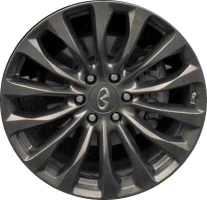 Infiniti QX80 2015-2017 powder coat charcoal 22x8 aluminum wheels or rims. Hollander part number ALY73770.LT05/73771, OEM part number D03001A70C.
