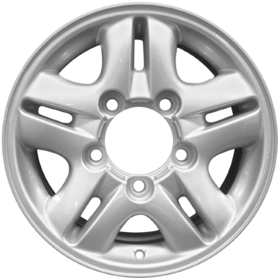 Lexus LX470 1998-2002 powder coat silver 16x8 aluminum wheels or rims. Hollander part number ALY74145U10, OEM part number Not Yet Known.