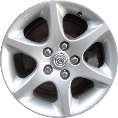Lexus GS300 2001-2005, GS430 2001-2005 powder coat silver 16x7.5 aluminum wheels or rims. Hollander part number 74168U20.LS03, OEM part number Not Yet Known.