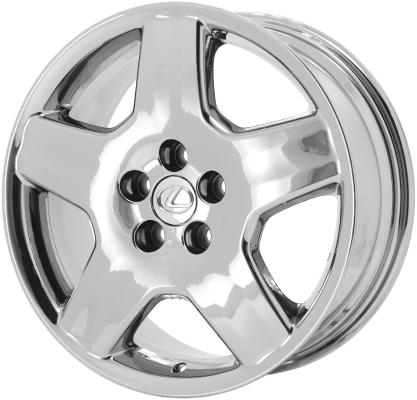 Lexus LS430 2004-2006 chrome 18x7.5 aluminum wheels or rims. Hollander part number ALY74179U95, OEM part number Not Yet Known.