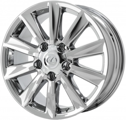 Lexus LX570 2008-2011 chrome 20x8.5 aluminum wheels or rims. Hollander part number ALY74212U85, OEM part number Not Yet Known.