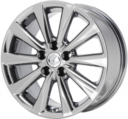 Lexus IS250 2009-2010, IS350 2009-2010 chrome 17x8 aluminum wheels or rims. Hollander part number 74216U85, OEM part number Not Yet Known.
