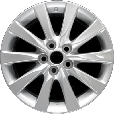 Lexus LS460 2010-2012, LS600HL 2010-2012 powder coat silver 18x7.5 aluminum wheels or rims. Hollander part number 74221, OEM part number Not Yet Known.