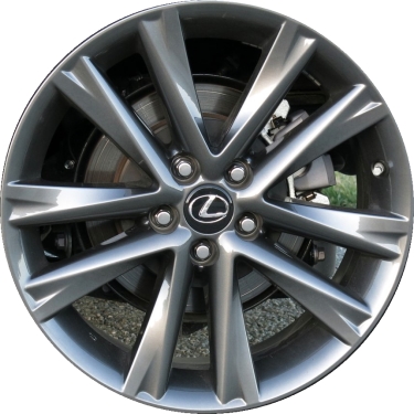 Lexus RX350 2013-2015, RX450H 2013-2015 powder coat charcoal 19x7.5 aluminum wheels or rims. Hollander part number 74279U35.LC101, OEM part number Not Yet Known.