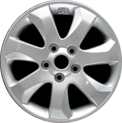 KIA Magentis 2007-2008, Optima 2006-2008 powder coat silver 16x6.5 aluminum wheels or rims. Hollander part number 74593, OEM part number 529102G250.