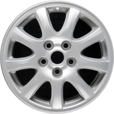 KIA Amanti 2007-2009 powder coat silver 16x6.5 aluminum wheels or rims. Hollander part number ALY74622, OEM part number 529103F350.