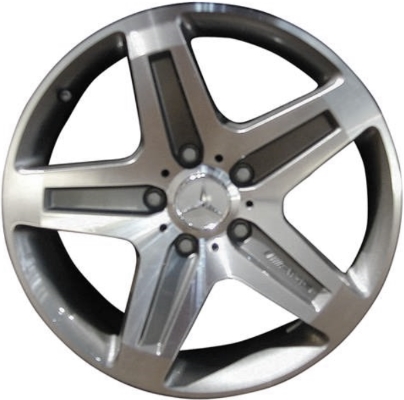 Mercedes-Benz G55 2009-2011, G550 2015-2018, G63-2013-2015, G65 2016-2017 grey machined 19x9.5 aluminum wheels or rims. Hollander part number 85069, OEM part number 46340121027X21.