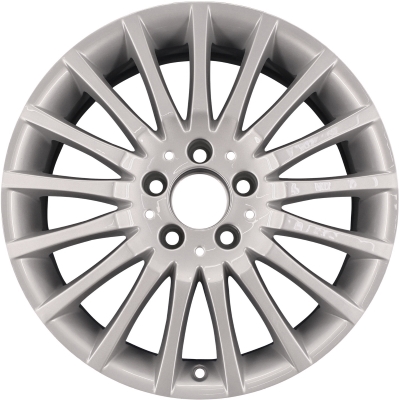 Mercedes-Benz C230 2008-2009, C250 2010-2011 powder coat silver 17x7.5 aluminum wheels or rims. Hollander part number 85201, OEM part number 2044011202.