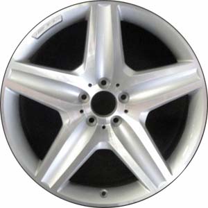 Mercedes-Benz R350 2012-2013 silver or grey machined 20x9 aluminum wheels or rims. Hollander part number ALY85244U/85262, OEM part number Not Yet Known.