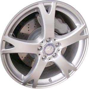 Mercedes-Benz S350-2012-2013, S400-2013, S550-2013, S600-2013 powder coat silver 19x8.5 aluminum wheels or rims. Hollander part number 85246, OEM part number 2214015802.