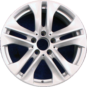 Mercedes-Benz C250 2012-2014, C300 2012-2014, C350 2012-2014 powder coat silver 17x7.5 aluminum wheels or rims. Hollander part number 85260, OEM part number 2044017502.