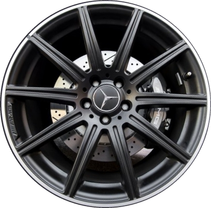 Mercedes-Benz CLS550 2014, CLS63 2013-2018, E63 2012-2016 powder coat black 19x9 aluminum wheels or rims. Hollander part number 85236A45, OEM part number Not Yet Known.