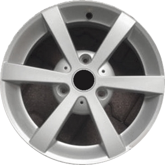 Smart ForTwo 2009-2015 powder coat silver 15x5 aluminum wheels or rims. Hollander part number ALY85298, OEM part number 4514011602.
