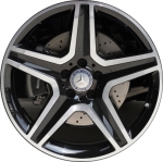 ALY85384U45 Mercedes-Benz GLA250 Wheel/Rim Black Machined #1564010600