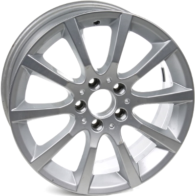 Mercedes-Benz SLC300 2017-2020, SLK300 2016 powder coat silver 17x7.5 aluminum wheels or rims. Hollander part number 85442, OEM part number 17240103027X10.