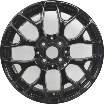 Smart ForTwo 2016-2019 powder coat black 16x6 aluminum wheels or rims. Hollander part number ALY85468, OEM part number 4534010400.